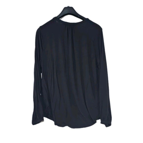 Barefoot dreams Blouse LUXE MILK JERSEY Long Sleeve Split Neck Size Large Modal - Picture 3 of 9